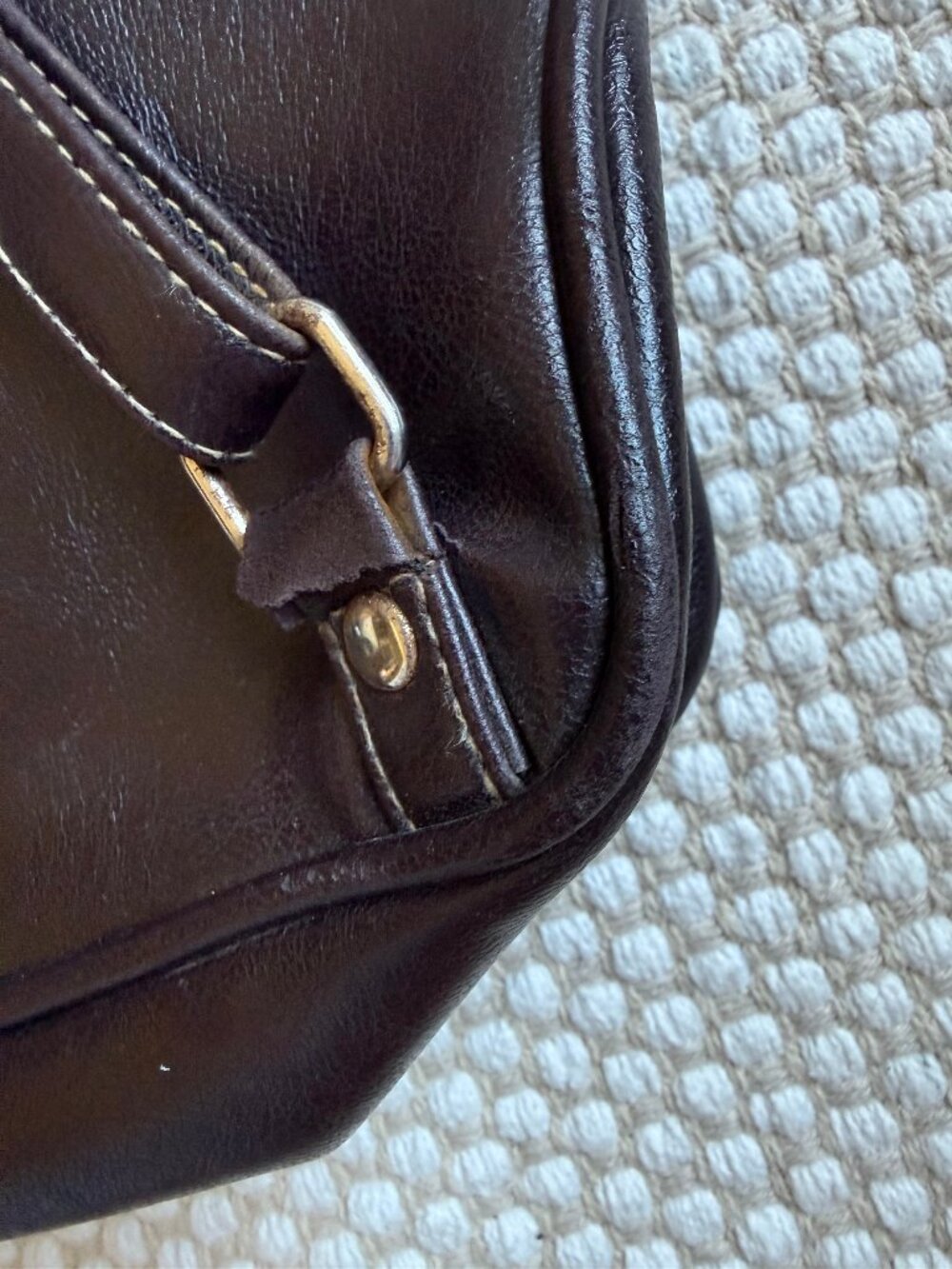 Brown Faux Leather Mini Backpack - Picture 11 of 13